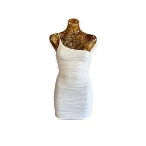 Princess Polly White Dress bodycon stretch Size 2 XS
